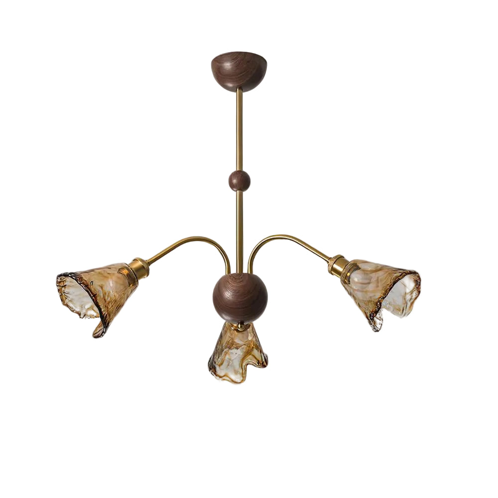 Beyona Amber Glass Chandelier 0