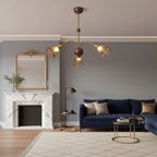 Beyona Amber Glass Chandelier 2