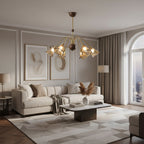 Beyona Amber Glass Chandelier 9