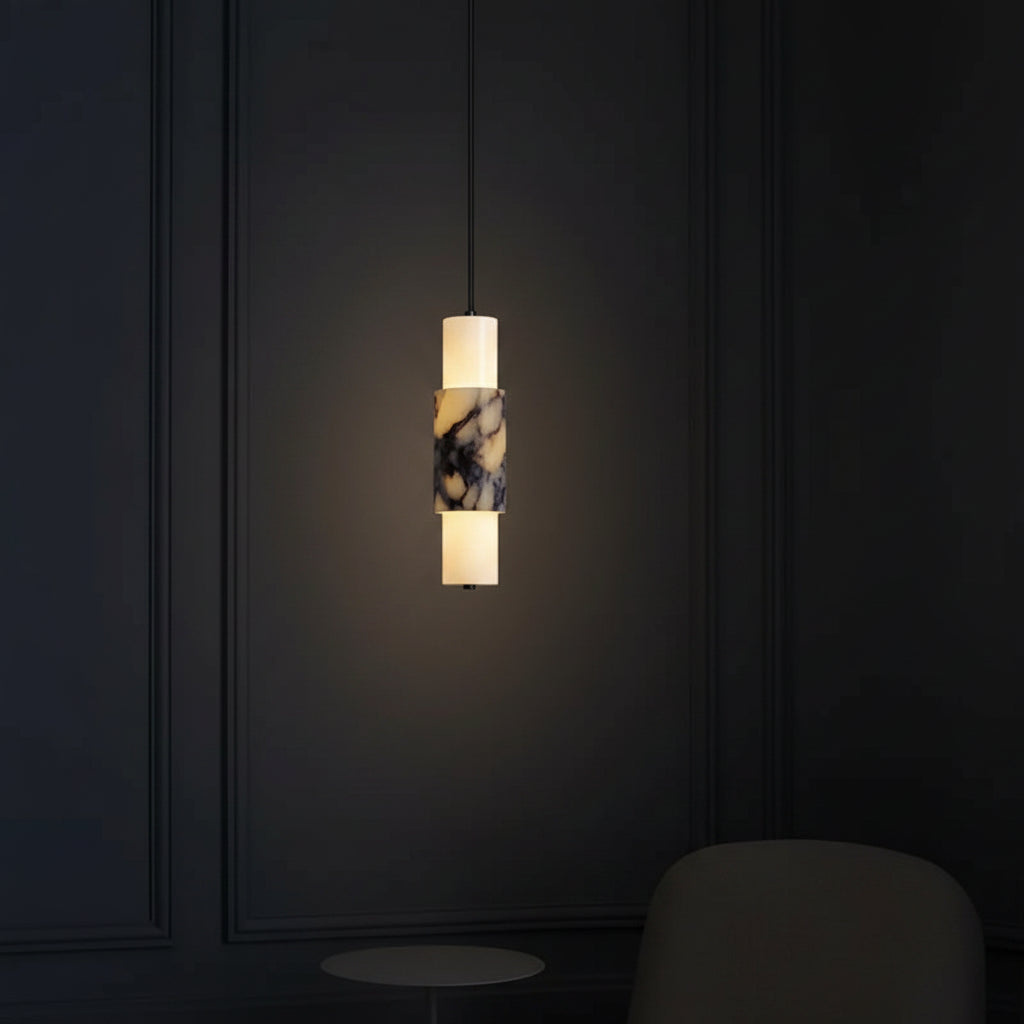 Premium Natural Marble Pendant Light Luxury Italian Style Hanging Lamp for Home Bedroom Living Room Decoration LED Chandelier 1