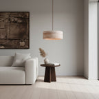 Retro Natural Stone Art Pendant Light Yellow Travertine LED Chandelier Bedroom Bedside Decoration Home Lighting Fixtures 4