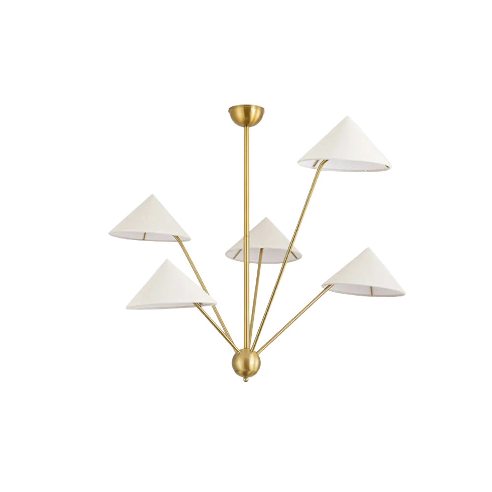 Silva Modern Chandelier Light Metal Fabric 1