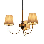 Silva Modern Retro Fabric Chandelier, White/Green 0