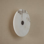 Spanish Marble Wall Lamp Minimalist Round Natural Stone Bedside Wall Light for Foyer Bedroom Home Decor 3