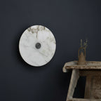 Spanish Marble Wall Lamp Minimalist Round Natural Stone Bedside Wall Light for Foyer Bedroom Home Decor 5