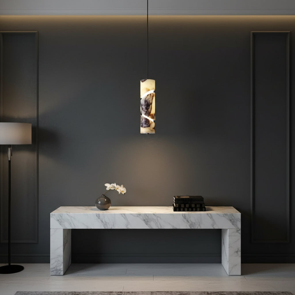 Best Seller Natural Marble Pendant Light Luxury LED Dimmable Lamp for Living Room Bedroom Dining Room Home  Hotel Decor Gift 3
