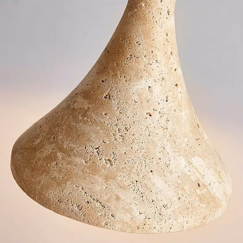 Lira Cone Travertine Pendant Light | Scandinavian Bell-Shaped Hanging Fixture