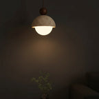 Zela Travertine Bowl Pendant Light | Nordic Minimalist Half Sphere Hanging Fixture