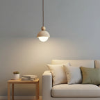 Zela Travertine Bowl Pendant Light | Nordic Minimalist Half Sphere Hanging Fixture