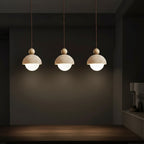 Zela Travertine Bowl Pendant Light | Nordic Minimalist Half Sphere Hanging Fixture