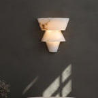 Natural Alabaster Wall Sconces Marble Wall Lamp Bathroom Vanity Light Fixtures  White Stone Wall Mount Lamp for Bedroom 2