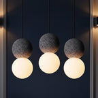 Soli Stacked Globe Pendant Light Black Celuxius