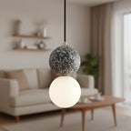 Soli Stacked Globe Pendant Light Black Celuxius