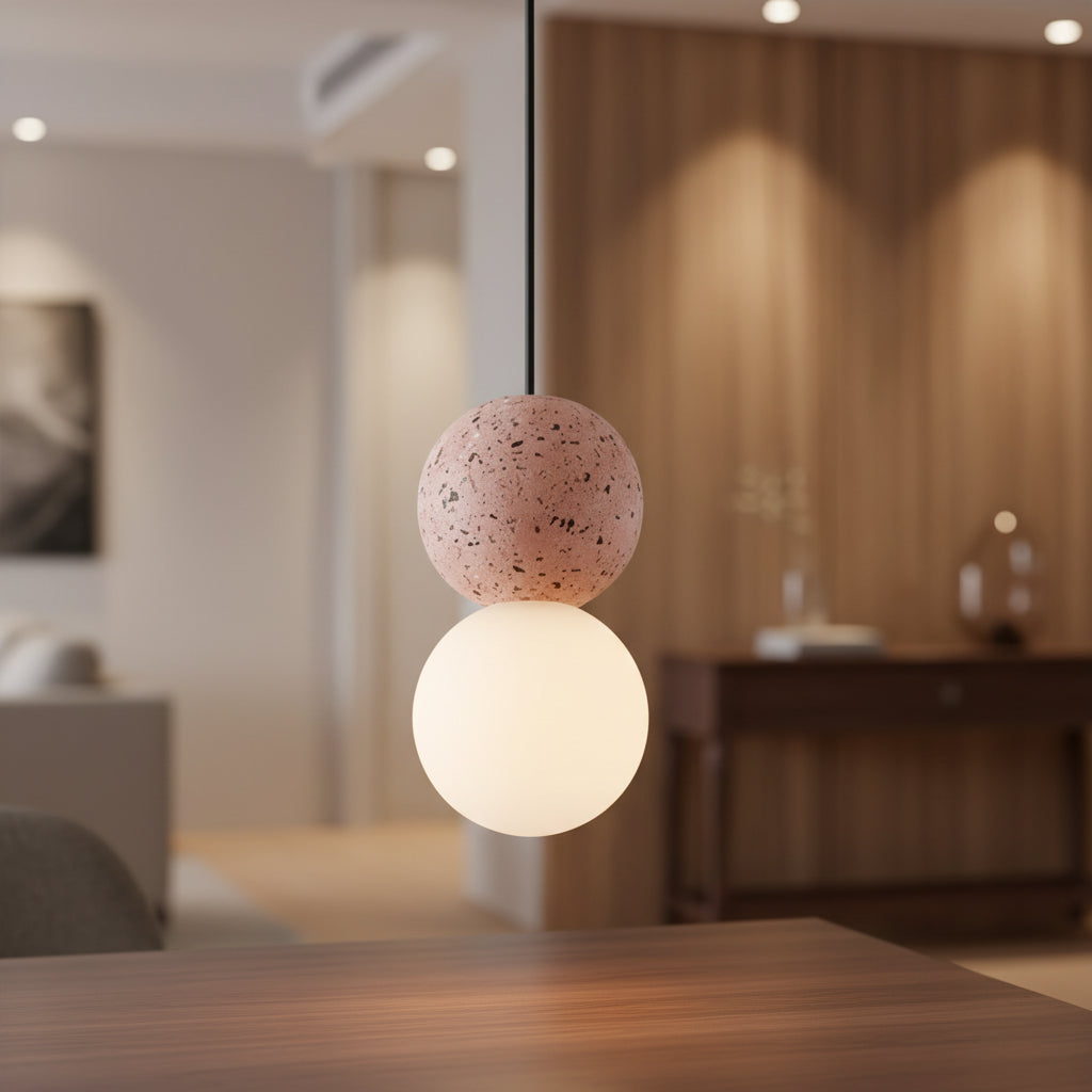 Soli Stacked Globe Pendant Light Black Celuxius