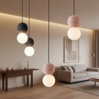 Soli Stacked Globe Pendant Light Black Celuxius