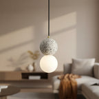 Soli Stacked Globe Pendant Light Black Celuxius