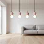 Soli Stacked Globe Pendant Light Black Celuxius