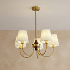 Zelo Pleated Armed Chandelier | Modern French Conical Multi Arm Hanging Fixture