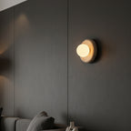 Vintage Round Natural Stone Home Decor Sconce LED Room Wall Light For Bedroom Villa Living Room Lighting Fixtures 2
