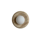 Vintage Round Natural Stone Home Decor Sconce LED Room Wall Light For Bedroom Villa Living Room Lighting Fixtures 6