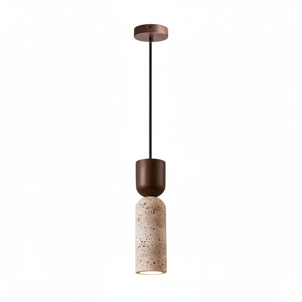 Wabi Sabi LED Pendant Lights Bar Coffee Living Room Wood Ball Yellow Cave Stone Nordic Modern Hanging Lamp Lamparas Colgantes 1