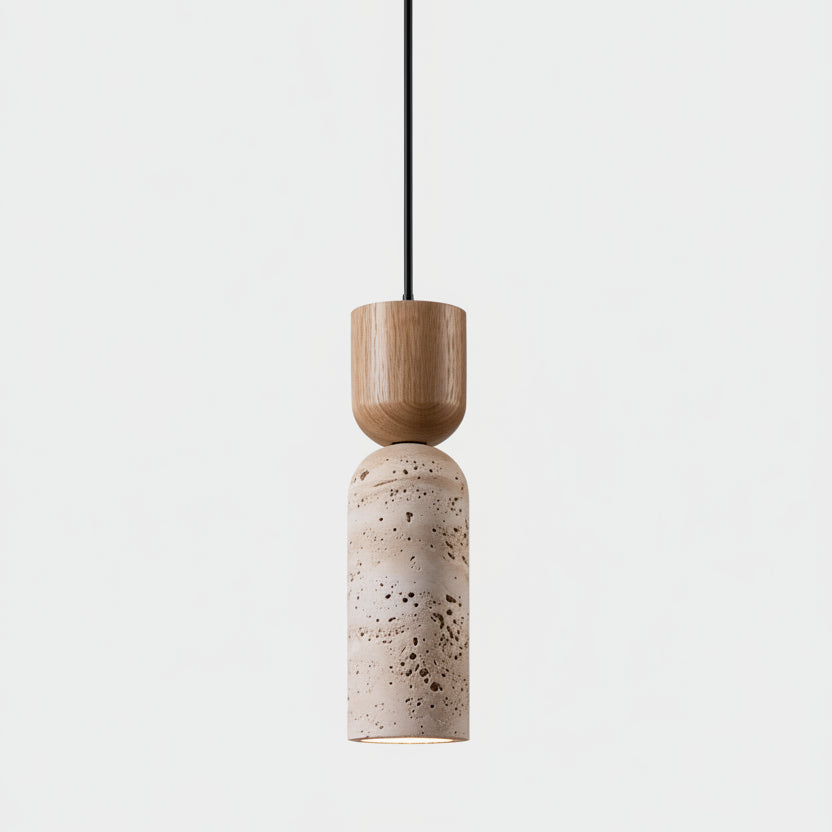 Wabi Sabi LED Pendant Lights Bar Coffee Living Room Wood Ball Yellow Cave Stone Nordic Modern Hanging Lamp Lamparas Colgantes 5