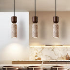 Wabi Sabi LED Pendant Lights Bar Coffee Living Room Wood Ball Yellow Cave Stone Nordic Modern Hanging Lamp Lamparas Colgantes 4