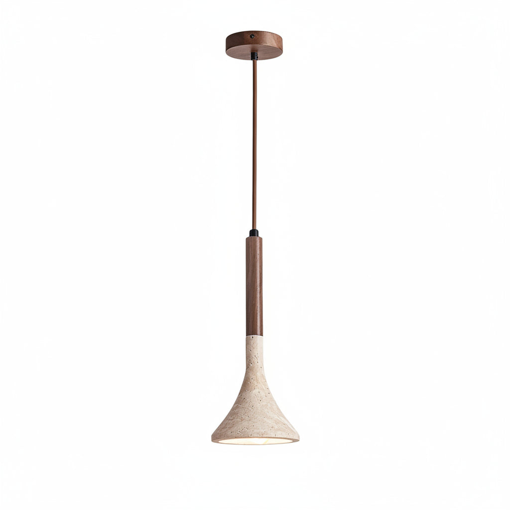 Yellow Travertine Wabi‑Sabi Pendant Light Japanese Nordic LED Droplight for Dining Room Bedroom Kitchen Island Restaurant 4