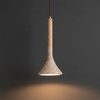 Yellow Travertine Wabi‑Sabi Pendant Light Japanese Nordic LED Droplight for Dining Room Bedroom Kitchen Island Restaurant 0