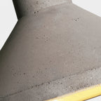 Speckled concrete conical pendant light shade