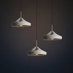 Zila Cylinder Concrete Pendant Light Speckled Black / H 19 cm / Warm Celuxius
