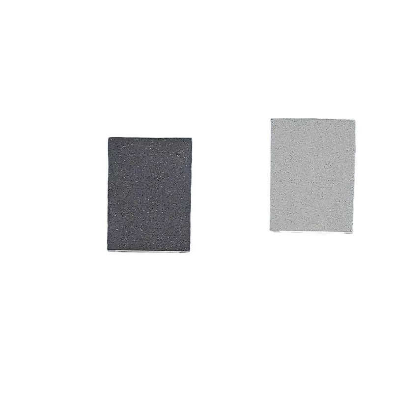 Concrete cube wall light, dark and light speckled square shade blocks